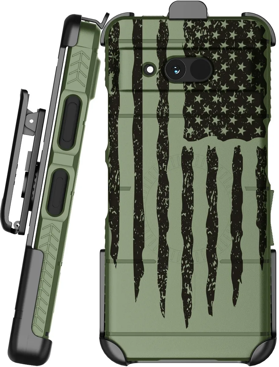 Nakedcellphone Nakedcellphone Case &amp; Clip for Sonim XP Pro Thermal 5G Army USA Flag MagSafe 13-position — product photo