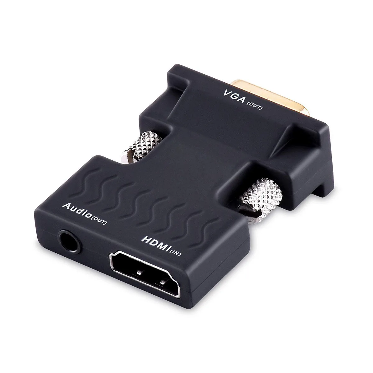 LUOM LUOM LT01 HDMI Female to VGA Male Adapter 3.5 mm Audio Black — product photo