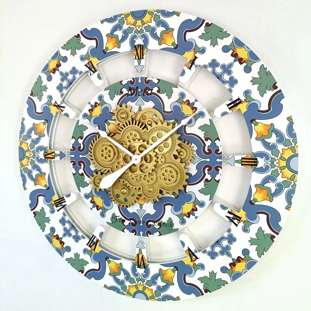 The Gears Clock The Gears Clock Italy Line 24 inch Round 36 inch Wall Clock Meta — product photo