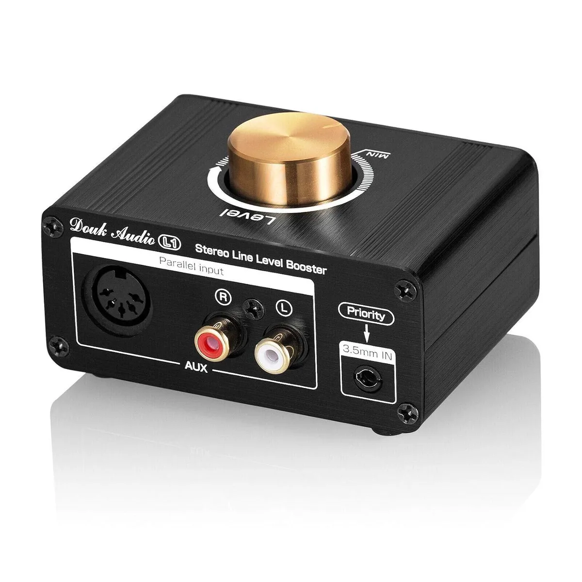 LORDWORLD LORDWORLD L1 Mini Stereo Line Level Booster Amplifier Audio Preamp 20dB Gain Volume Control — product photo