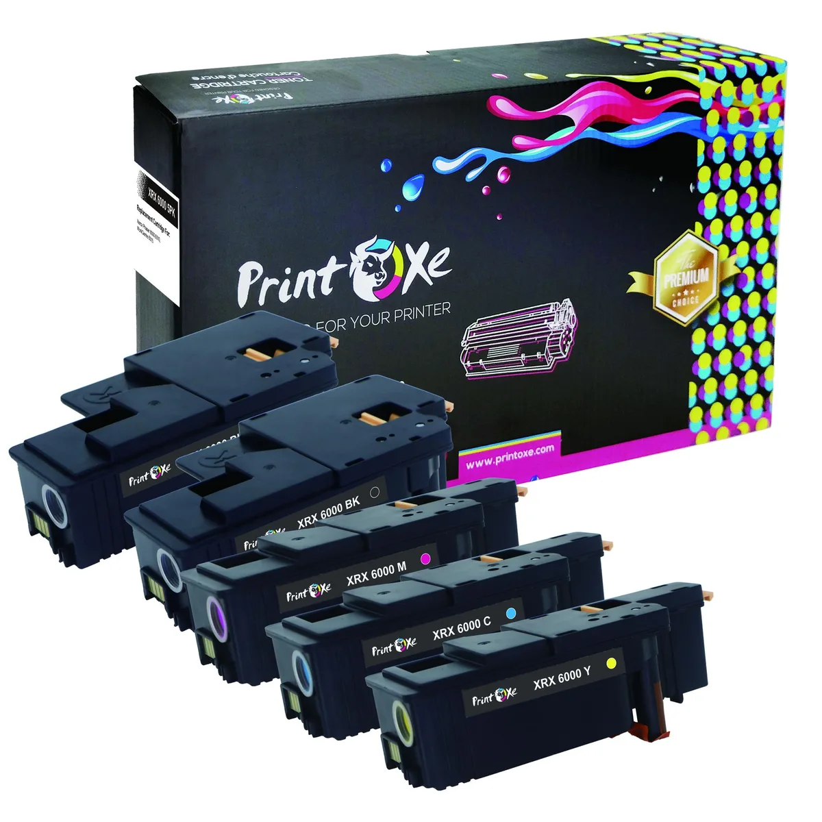 PrintOxe PrintOxe 5-pack toner cartridge set for Phaser 6000, 6010, WorkCentre 6015 — product photo