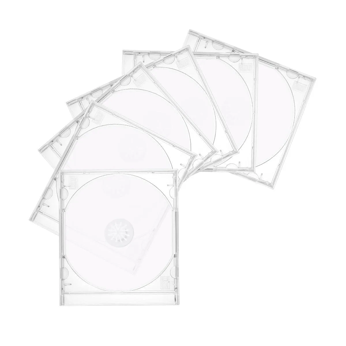  Fellowes Car Standard Single Clear CD Jewel Case 6pcs Transparent — product photo