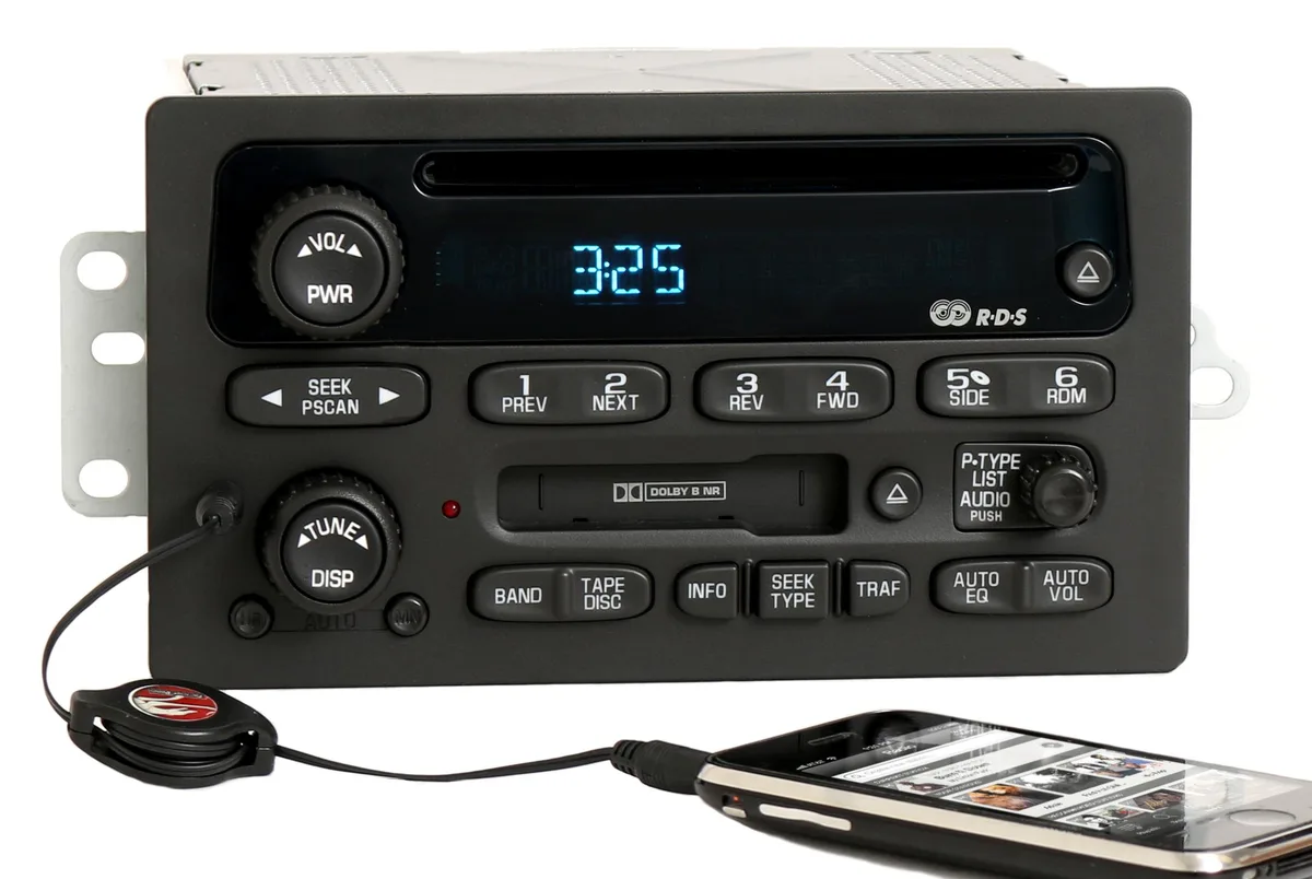 1 Factory Radio 1 Factory Radio 15058225 Receiver AM FM CD Cassette Aux 2002-03 Trailblazer Envoy — product photo