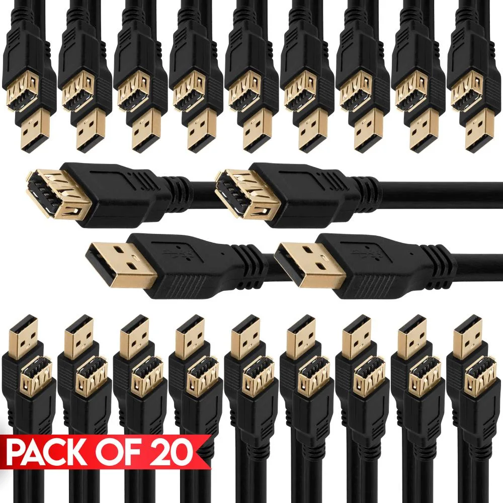 CMPLE CMPLE USB 3.0 A to A Extension Cable 10 ft 20 Pack — product photo