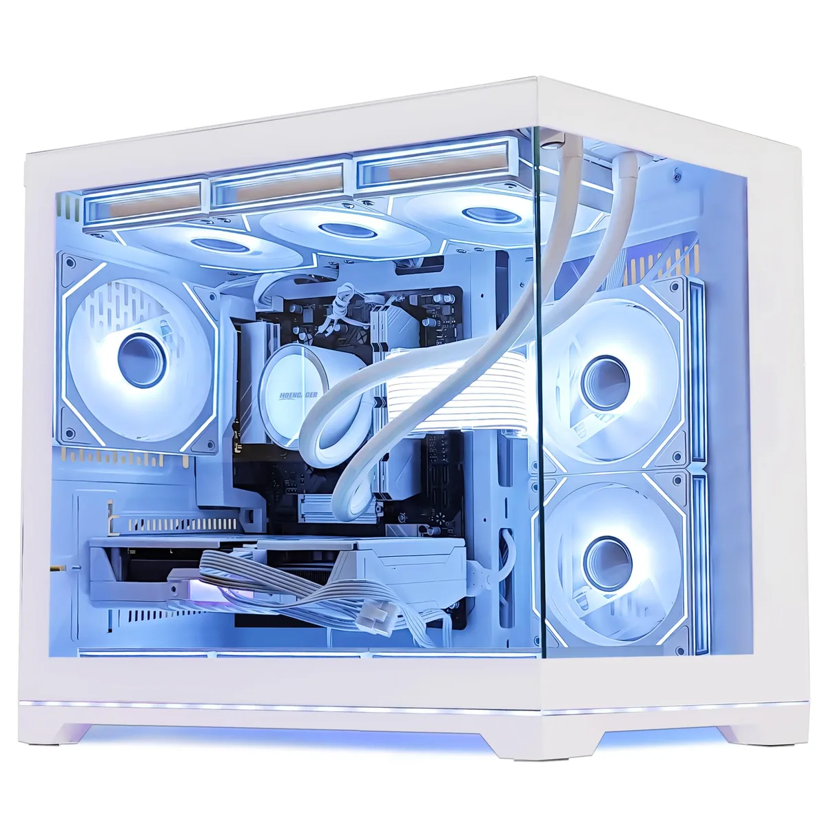 Hoengager Hoengager Gaming PC Ryzen 7 9700X RTX 5060 32GB DDR5 2TB White — product photo