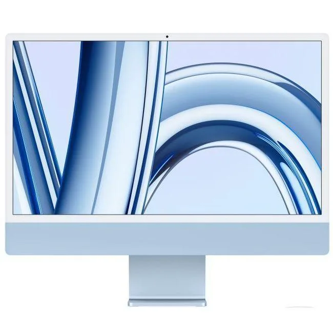 Apple Apple iMac 2024 Four ports 24" M4 10-core CPU 10-core GPU 16GB 256GB Blue — product photo
