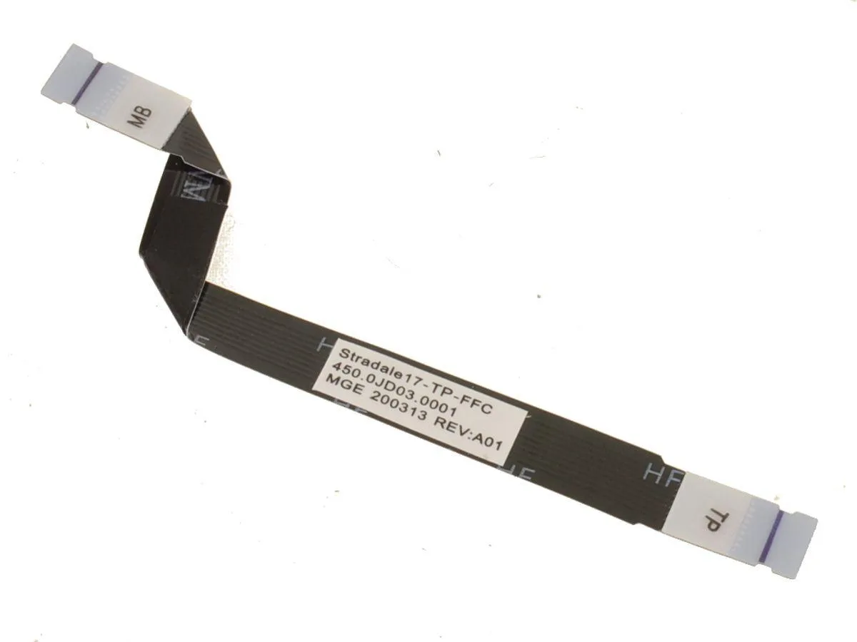 Flat orange ribbon cable with connectors on each end