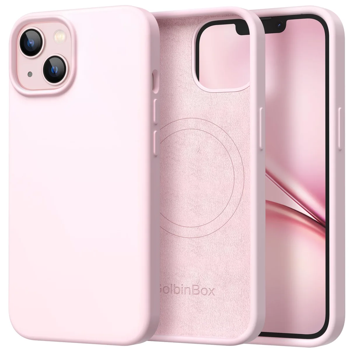  GolbinBox Magnetic Silicone Case iPhone 13/14 Chalk Pink 6.1 cell phones - unlocked — product photo