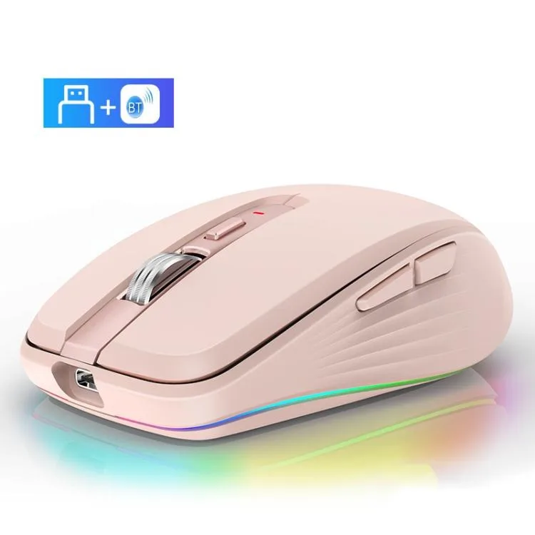 allentian allentian Fmouse M303 2400 DPI RGB Mouse Pink — product photo