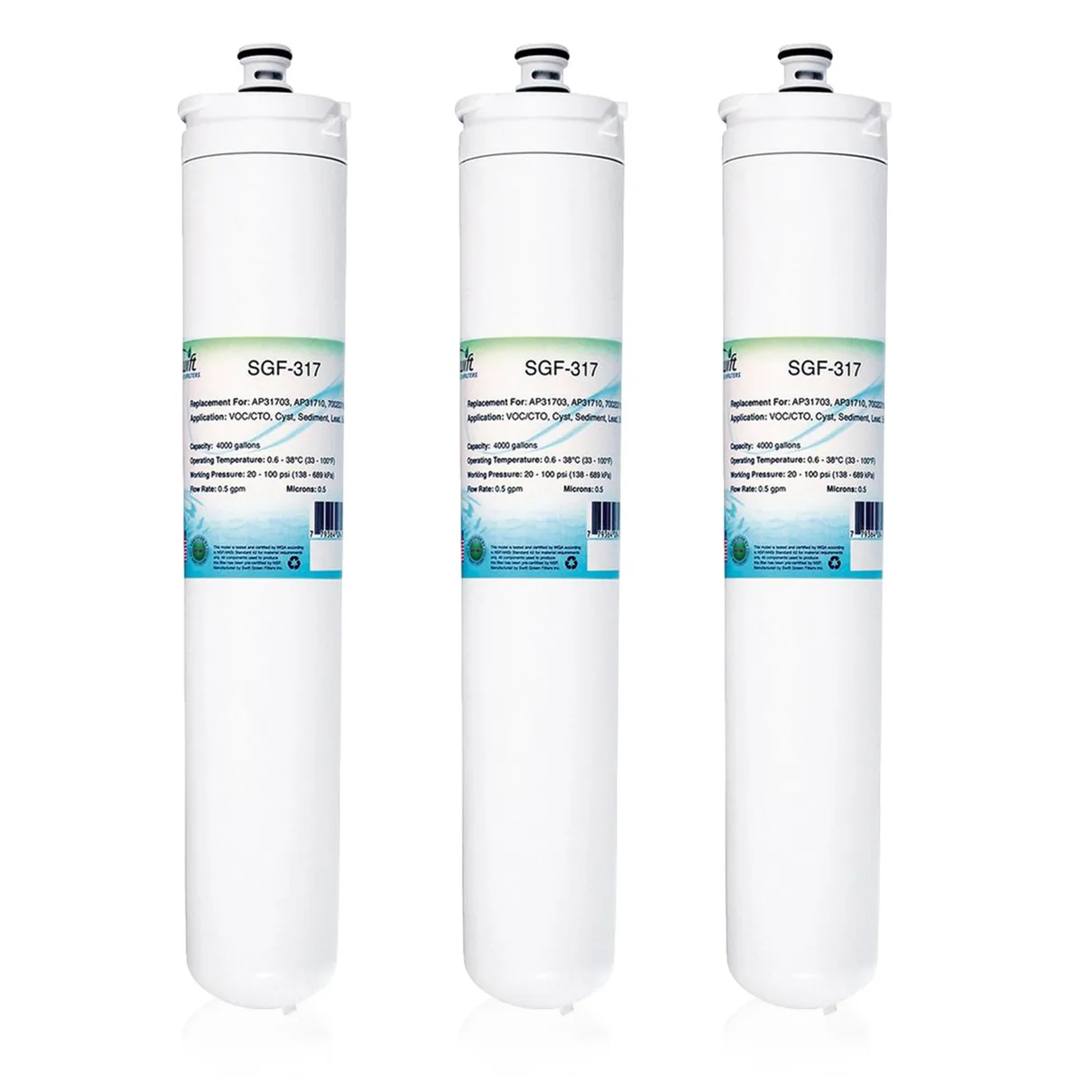 Swift Green Swift Green SGF-317 Water Filtration Cartridge White — product photo