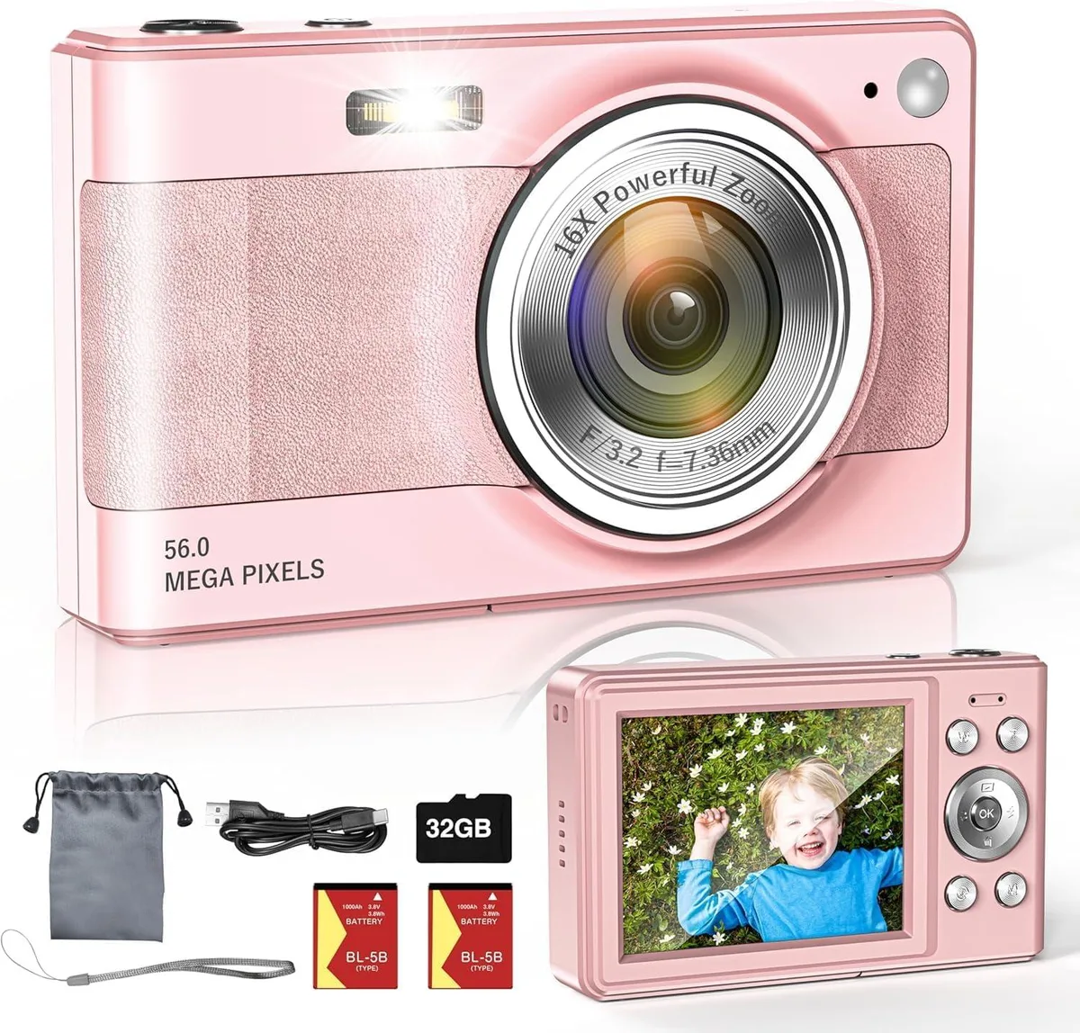  Polaroid PIXPRO c15 56MP 16x Zoom 2.7" 32GB Card Black — product photo
