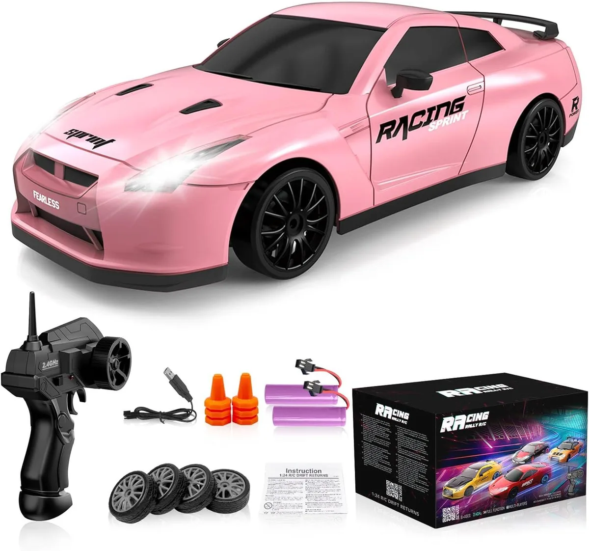 usbroway usbroway RC drift car 1:24 4WD 15km/h 2.4GHz LED 20-30min — product photo