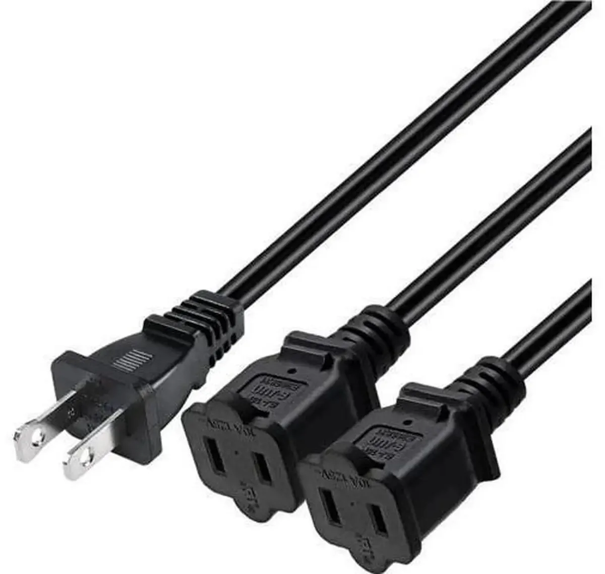 SMUGDESK SMUGDESK 2FT .64M 1-15P to Dual 1-15R Power Splitter Cord 180° Angled — product photo