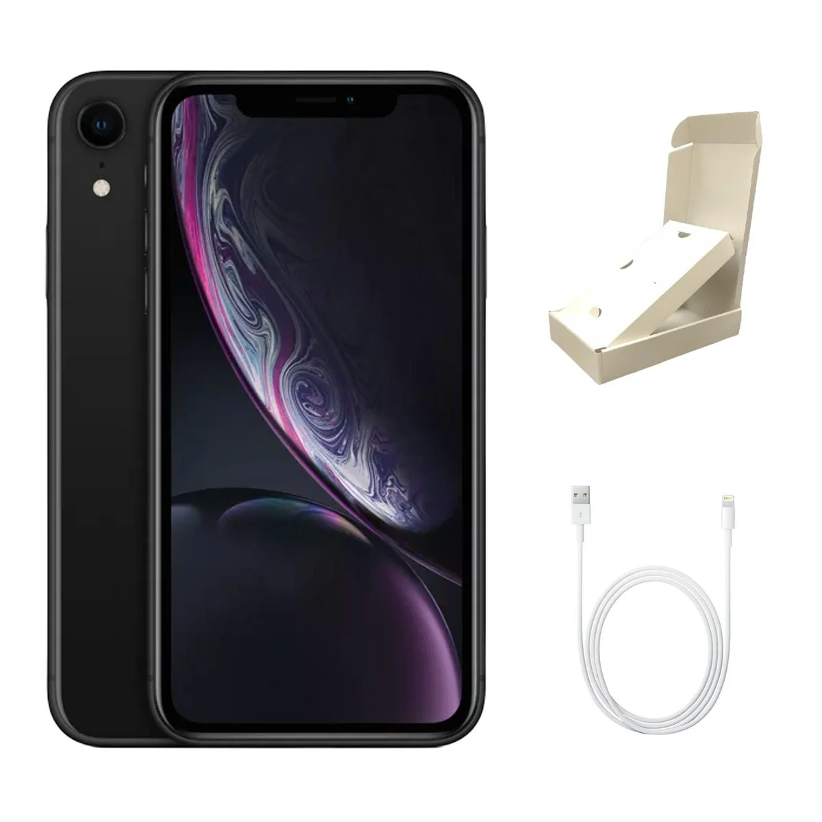 Apple Apple iPhone XR A1984 128GB Black w/ Gift Box cell phones - unlocked — product photo