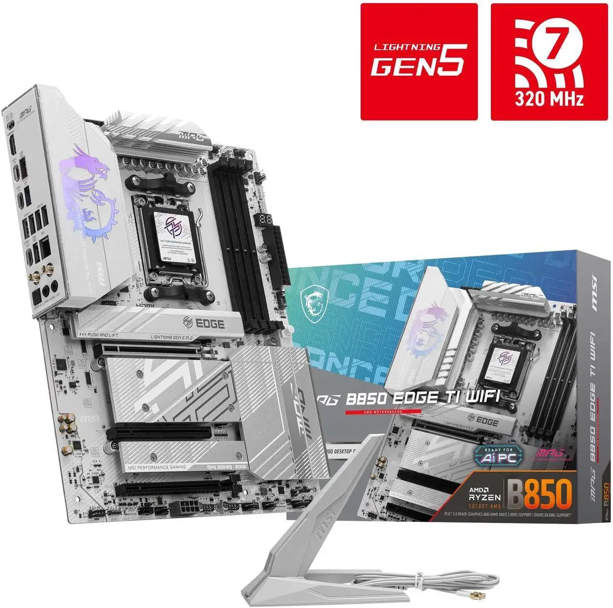 MSI MSI MPG B850 EDGE TI WIFI AMD motherboard — product photo