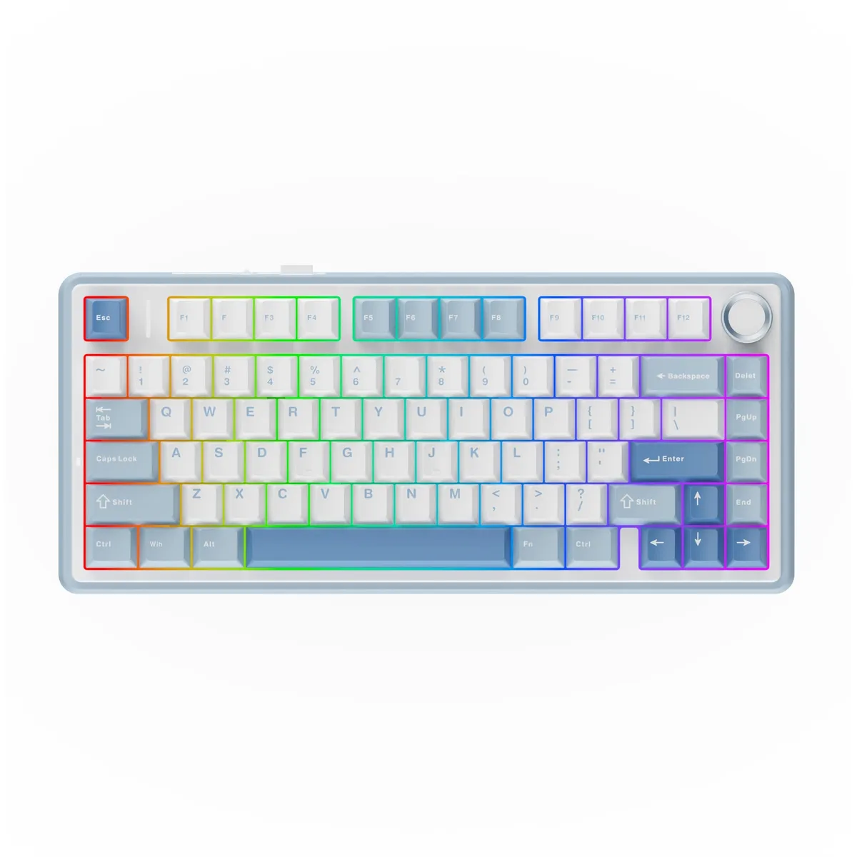 Epomaker Epomaker x Aula F75 75% Gasket Mechanical Gaming Keyboard Sea Salt Blue LEOBOG Reaper Switch — product photo