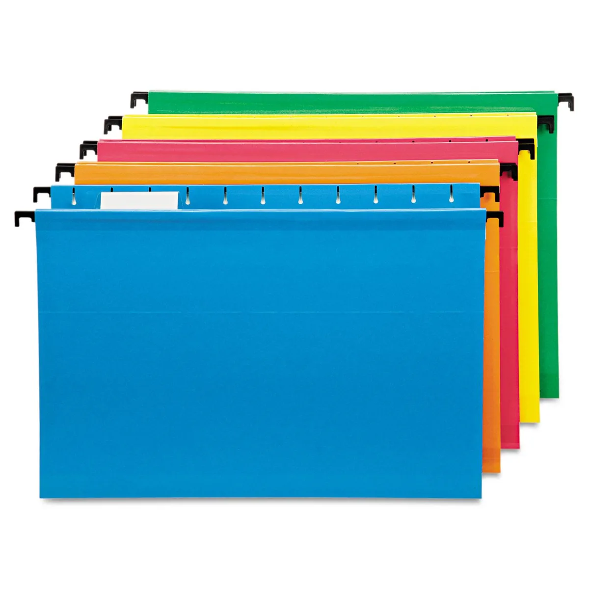Business Source Business Source 43563 file folder 1/3 cut 100 box green 11 point — product photo