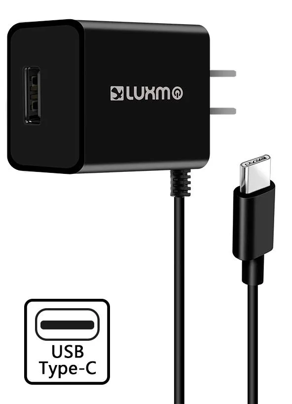 Nakedcellphone Nakedcellphone 2.1A USB-C Wall Charger with Bonus USB Port Black — product photo
