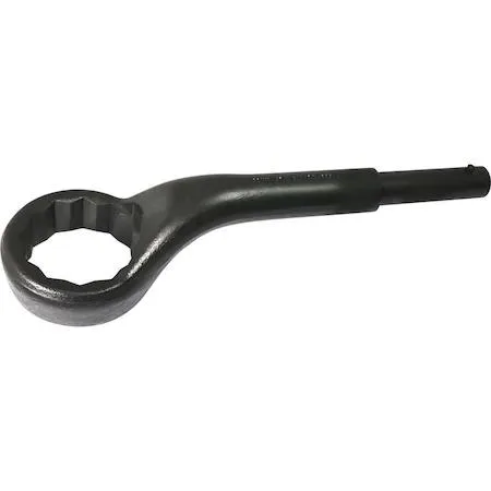 Gray Tools 80 mm 12-point offset wrench with 45-degree head, black oxide finish