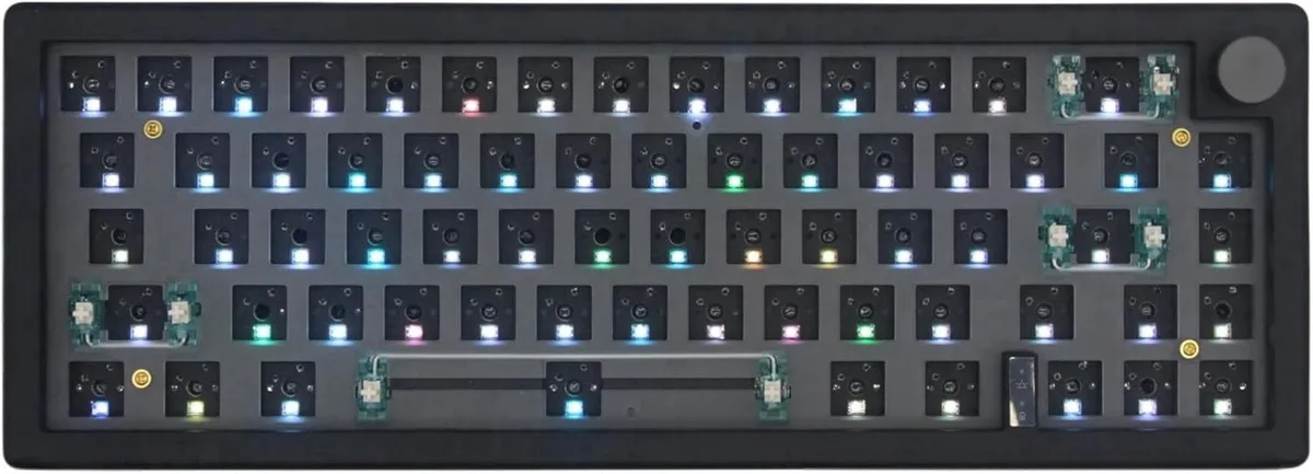 TUKO TUKO GMK67 65% Mechanical Keyboard Kit 66 Keys Knob Hotswap Gasket Black — product photo