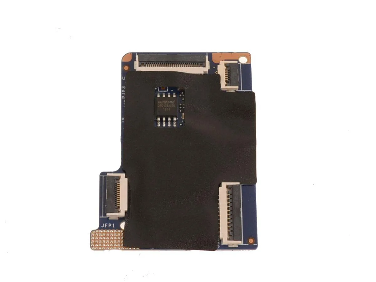 Small green Dell circuit board with multiple connectors and surface-mounted components
