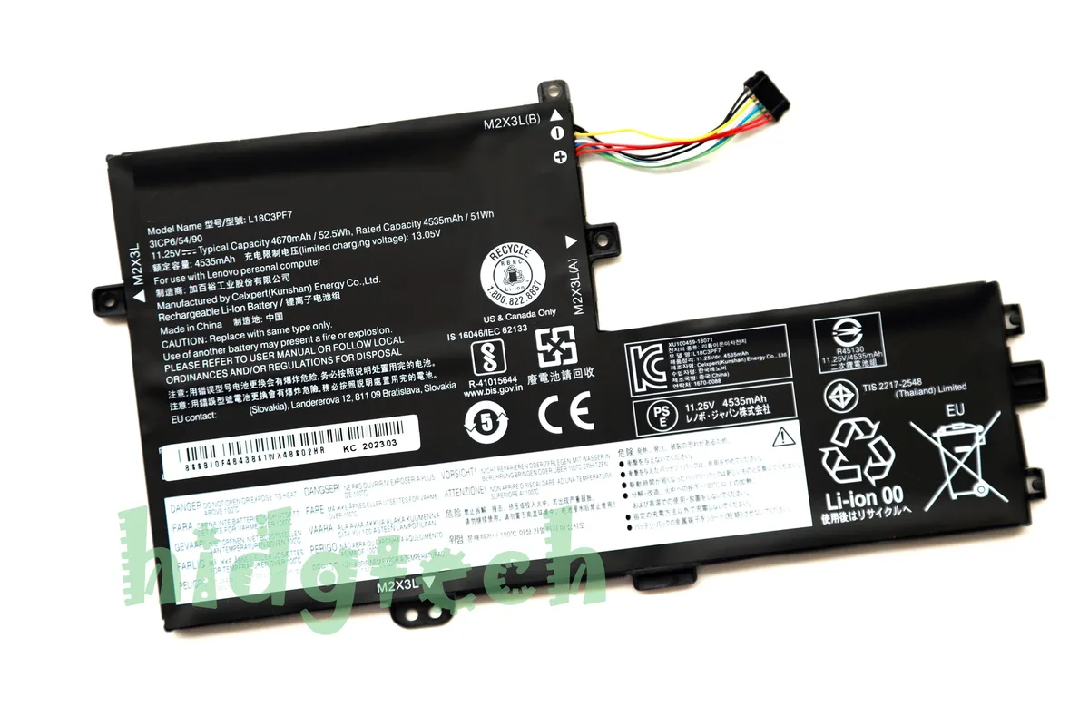 Beisite Beisite L18C3PF7 L18M3PF7 11.25V 11.34V 11.4V 36Wh 52.5Wh laptop battery — product photo