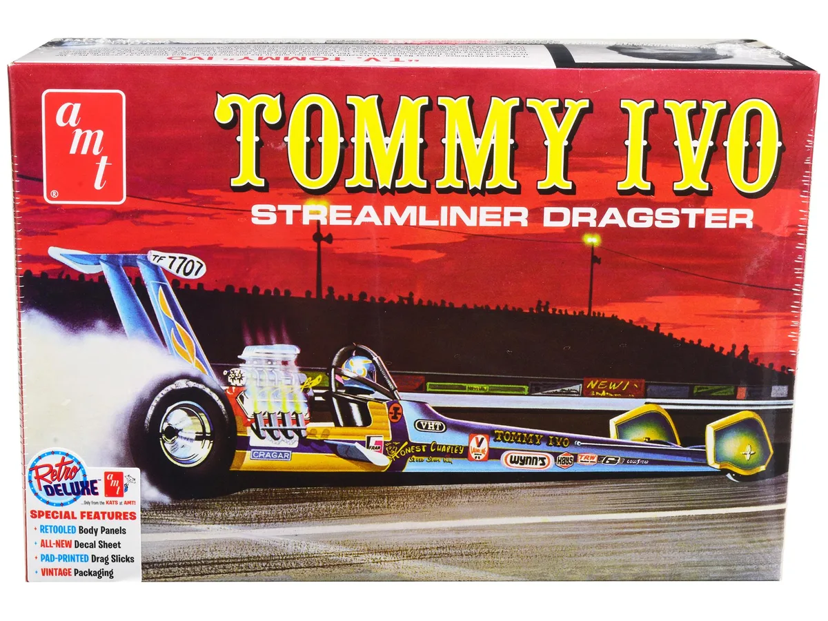 AMT AMT Tommy Ivo Streamliner Dragster 1/25 Scale Model Kit 101 Parts — product photo
