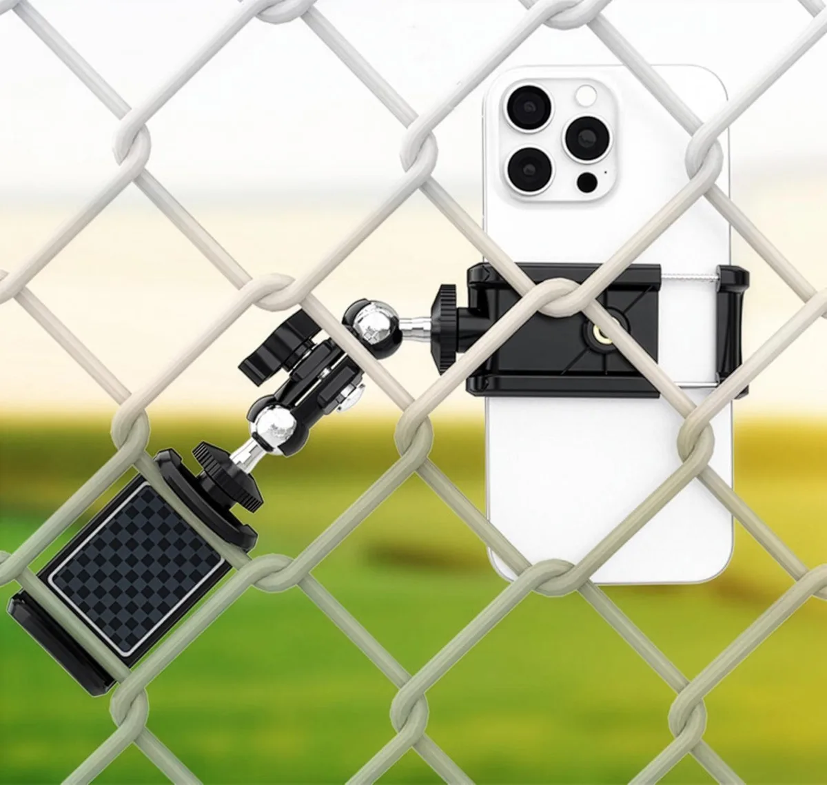 Nakedcellphone Nakedcellphone Adjustable Fence Mount Black MOUNT-FENCE — product photo