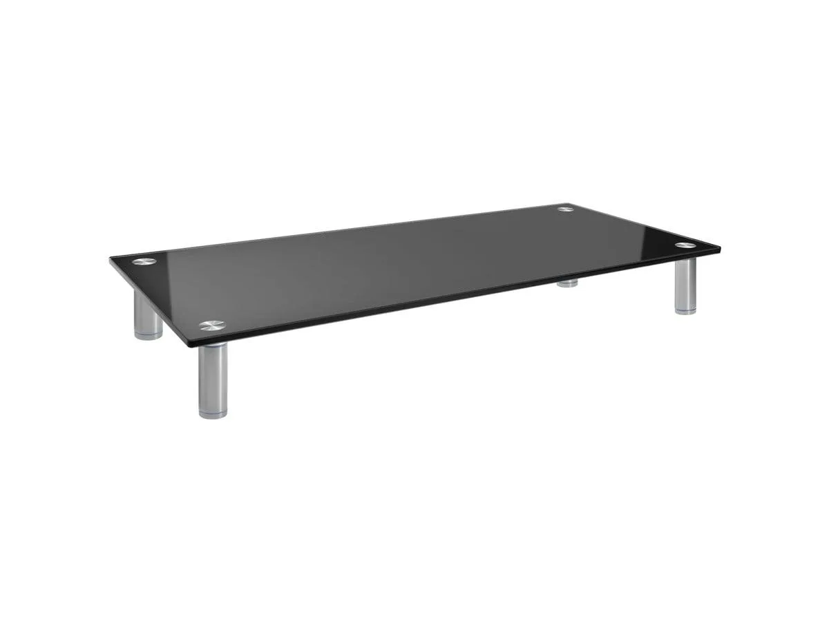 Monoprice Inc. Monoprice 116360 Medium Desktop Stand, Black Glass 25.6" x 11.0 — product photo