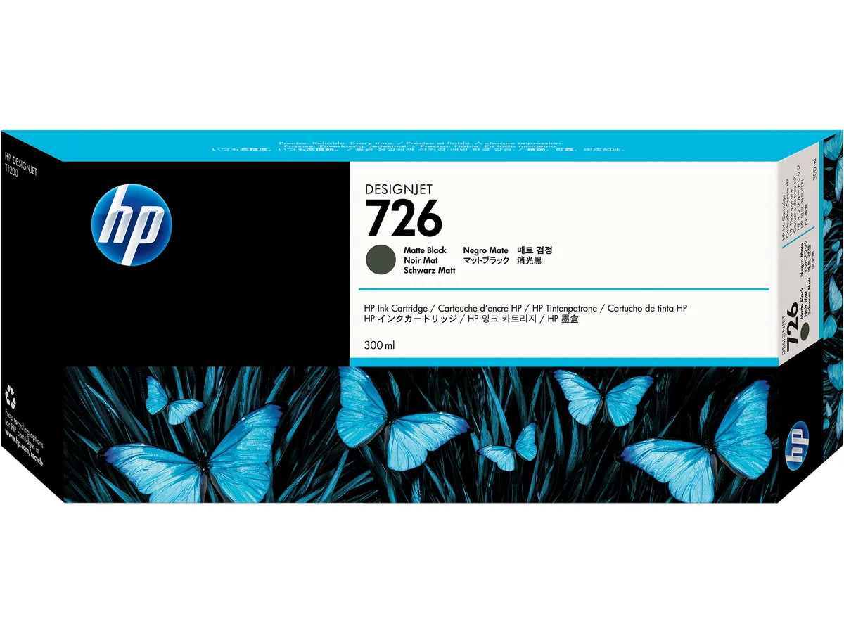 HP HP 726 CH575A Matte Black 300 ml ink cartridge — product photo