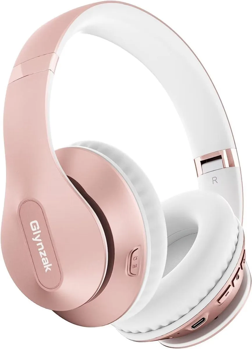  Glynzak WH207AM Over-Ear Headphones Rose Gold Bluetooth 6.0 65h — product photo
