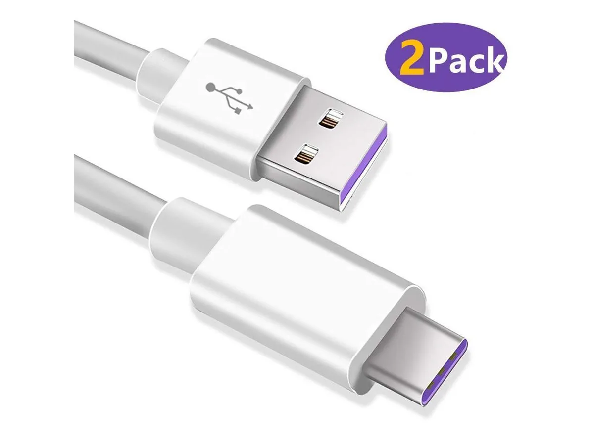 IXJYLCPC IXJYLCPC USB-C to USB-A Cable 5A 3.3ft White 2Pack — product photo