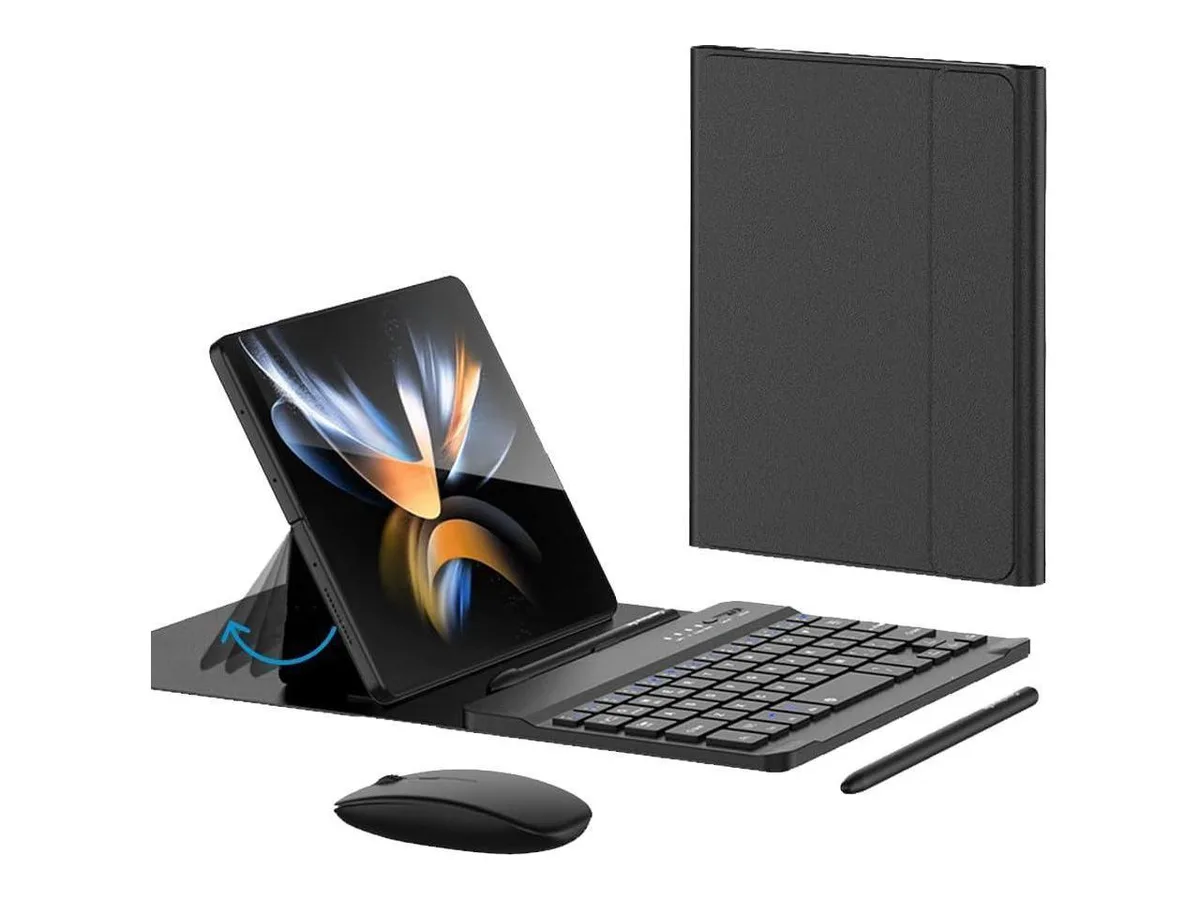 BONAEVER BONAEVER Wireless Keyboard Case with Mouse Combo for Samsung Galaxy Z Fold 5/4/3/2 & Pixel Fold — product photo