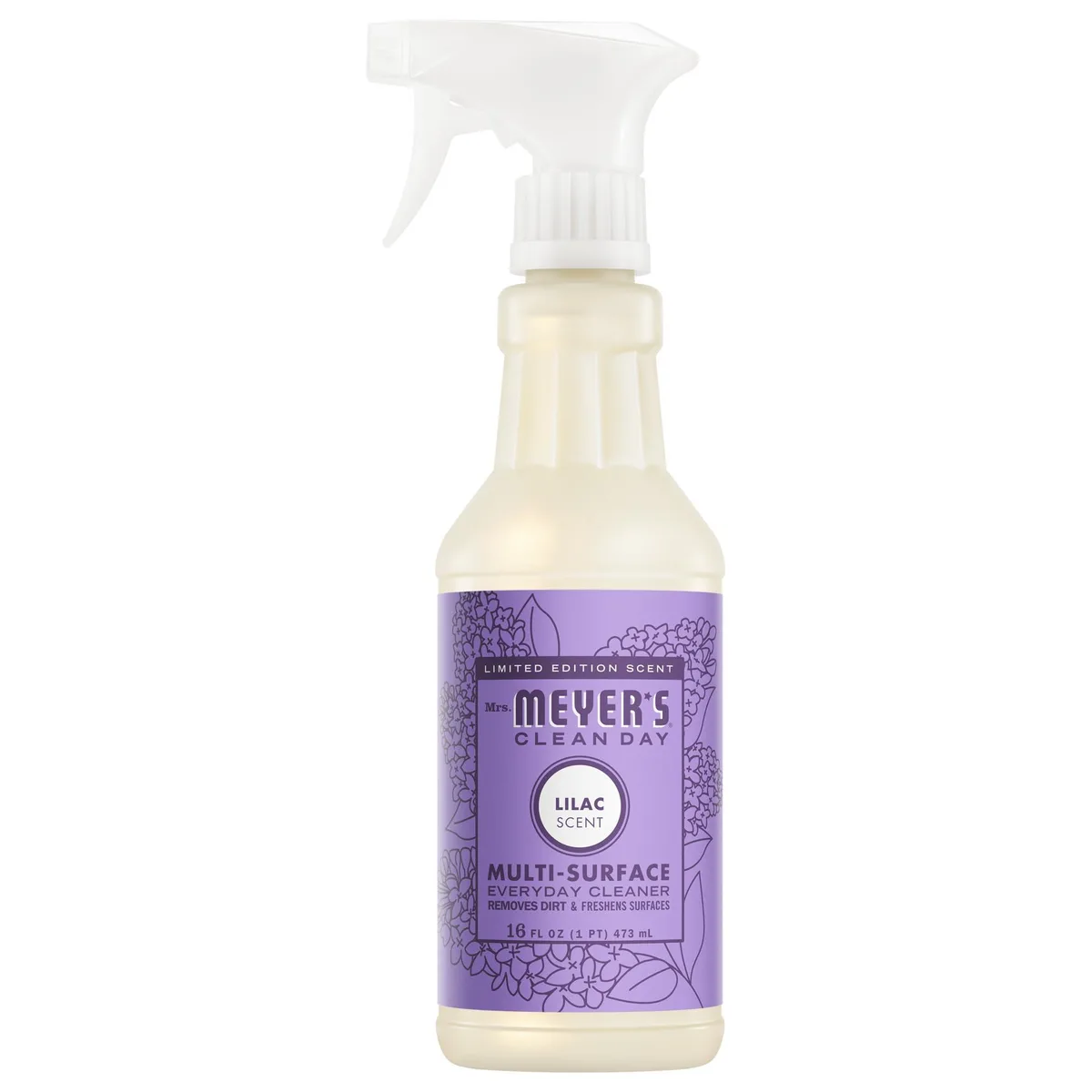Blue trigger-spray bottle with lilac liquid, 16.0 fl oz