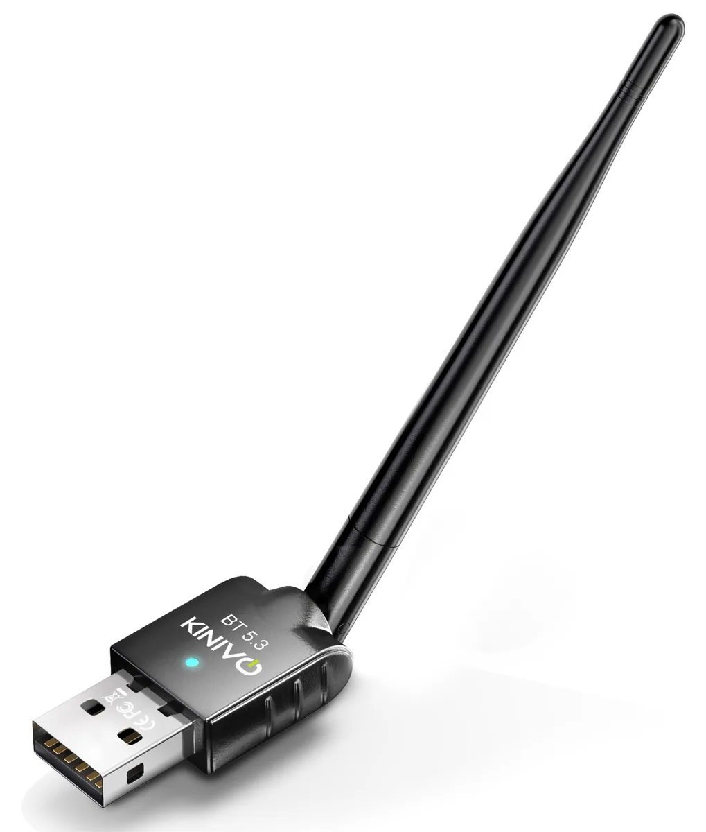  Kinivo BTD-LR-530 USB Bluetooth Adapter White 5.3 492ft 65ft Win 10 11 8.1 — product photo