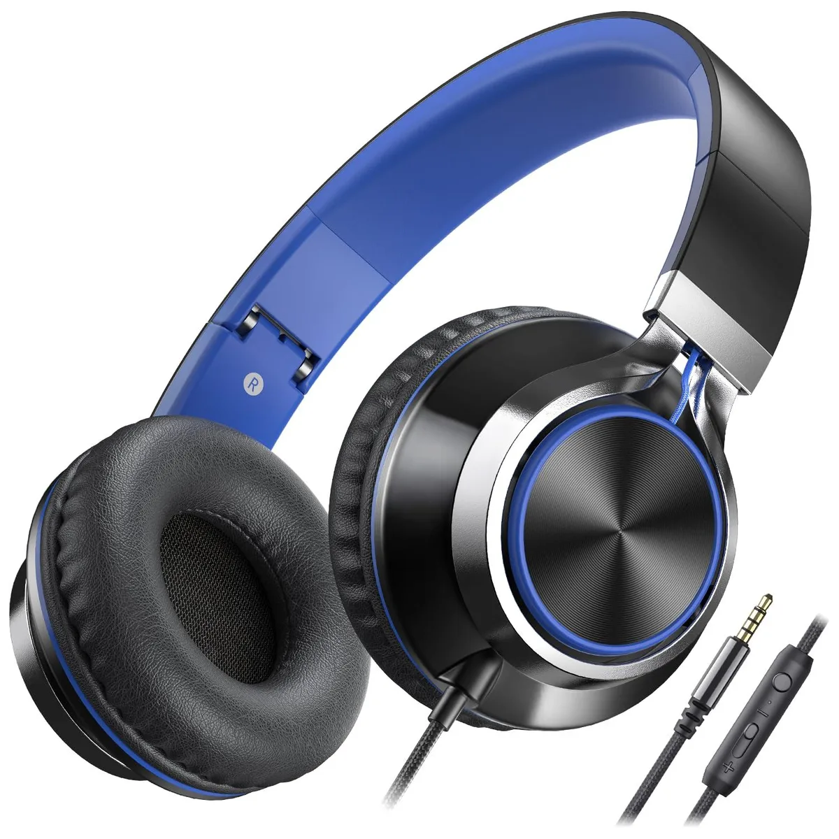 AILIHEN C8 Kids Wired Headphones 3.5mm Black/Blue — product photo