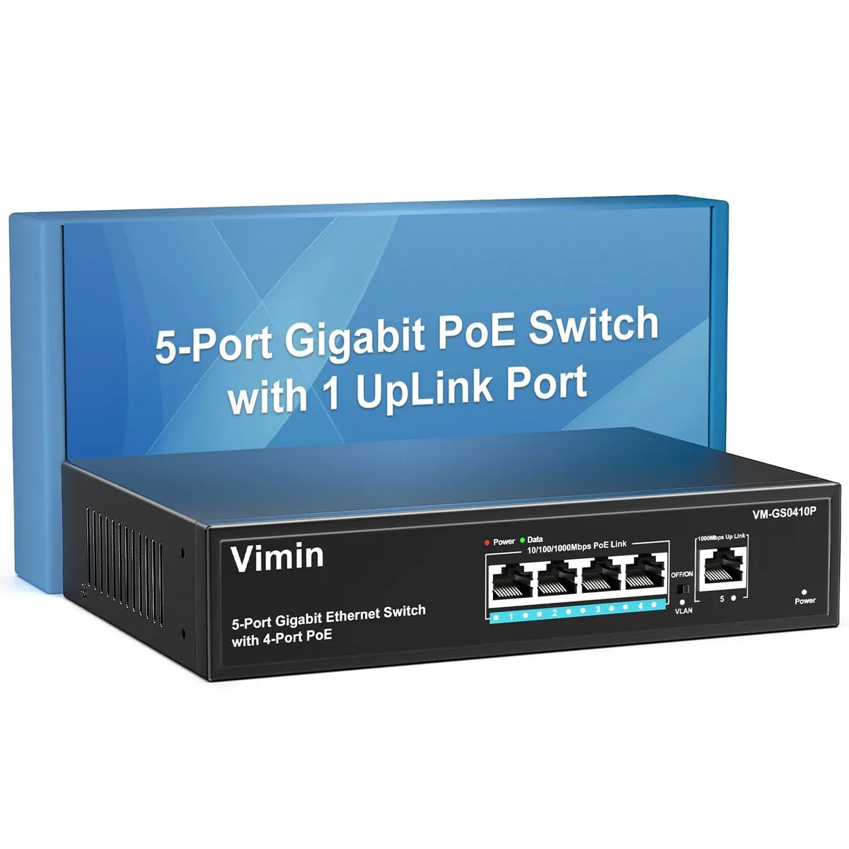  NETGEAR ProSafe VM-GS0410P-EU 5 Port Gigabit PoE Switch 72W — product photo