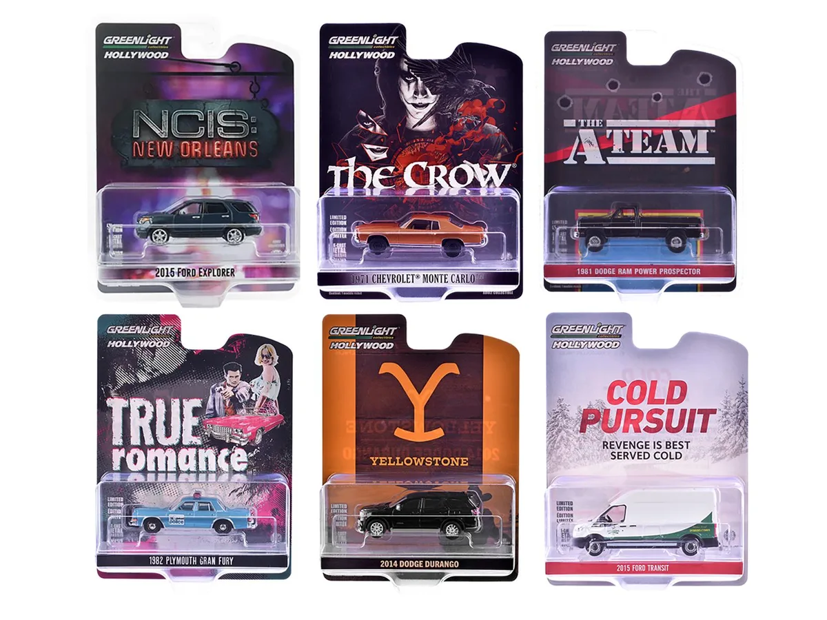 GREENLIGHT GREENLIGHT Hollywood Series Release 43 1/64 Die Cast 6 Car Set — product photo