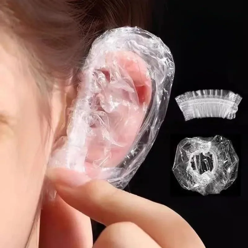 Clear disposable ear covers with elastic bands, 400 pack