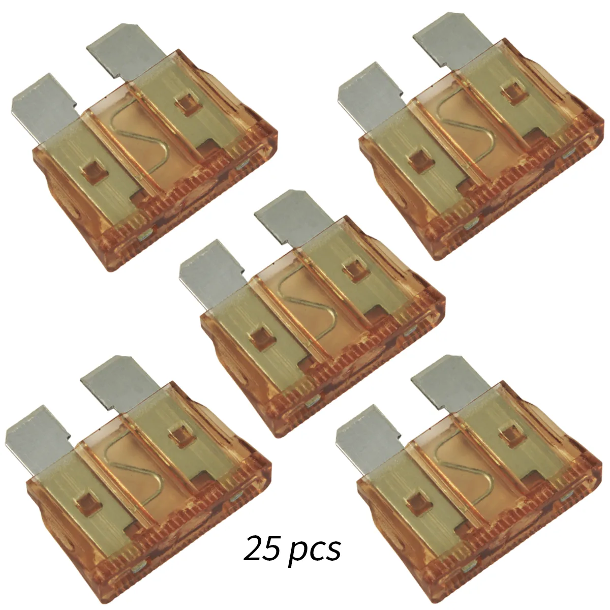 The Wires Zone The Wires Zone ATC75A-25 7.5A ATC Blade Fuse Pack of 25 — product photo