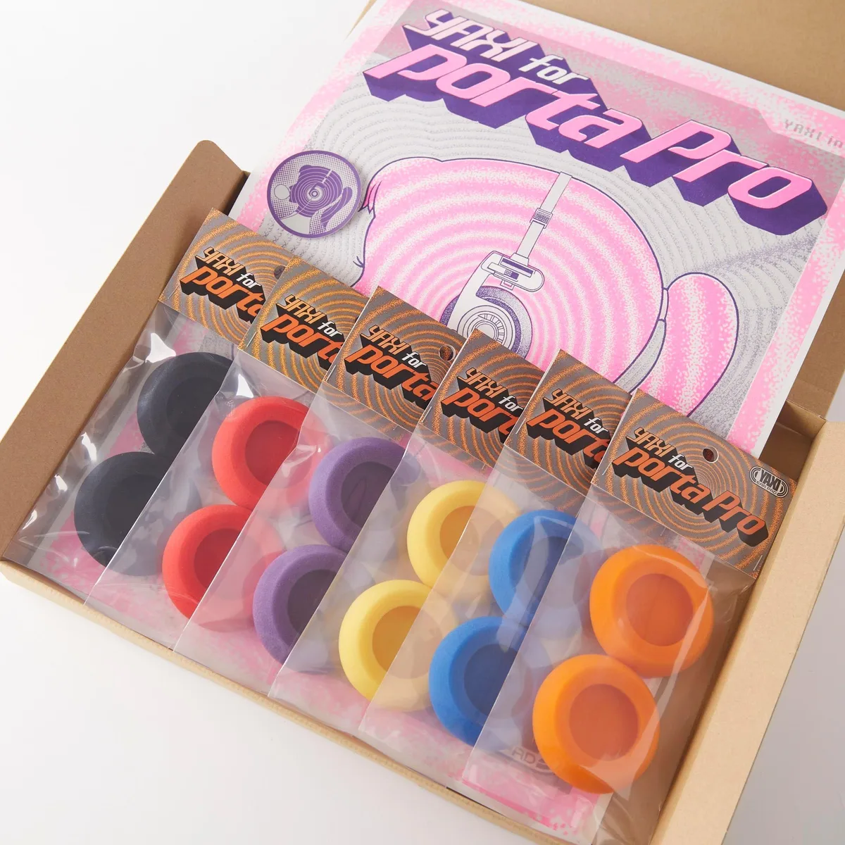 BESIGN BESIGN 2 in 1 accessory YAXI EARPADS for Koss PORTAPRO 6 colors + A3 Purple Poster — product photo