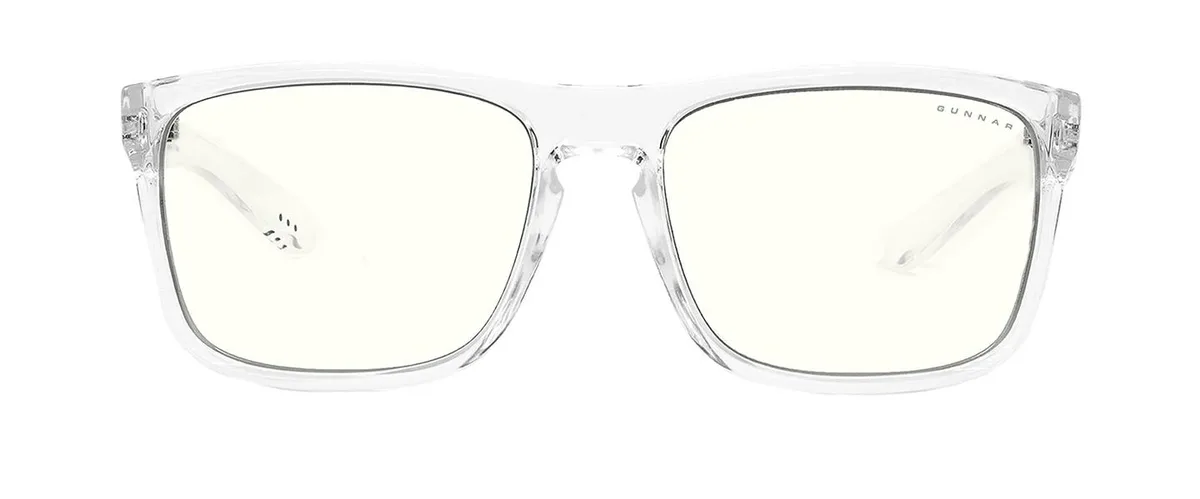 Gunnar Optiks, LLC. Gunnar Intercept Computer Glasses Crystal Frame Clear Lens 35% Blue Light Blocking INT-07609 — product photo