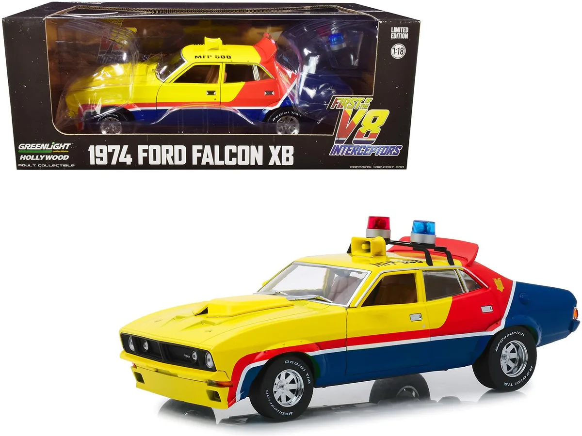 GREENLIGHT GREENLIGHT 1974 Ford Falcon XB 4-Door Sedan RHD 1/18 "MFP 508" Diecast — product photo