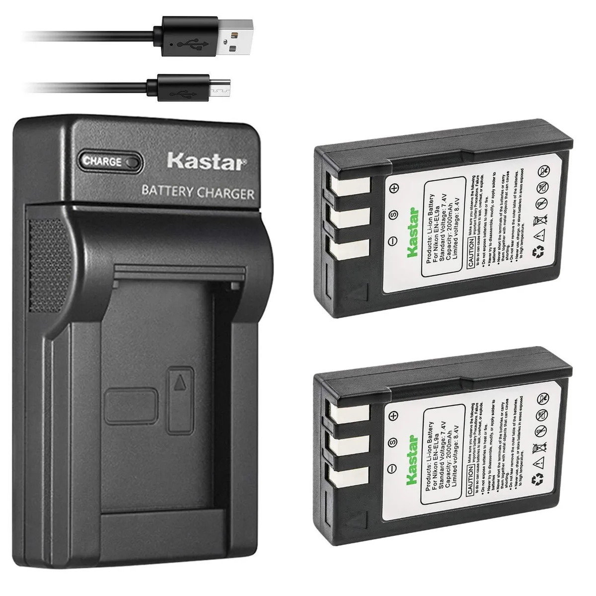  Accessory Power 2× EN-EL9 Battery &amp; USB Charger — product photo