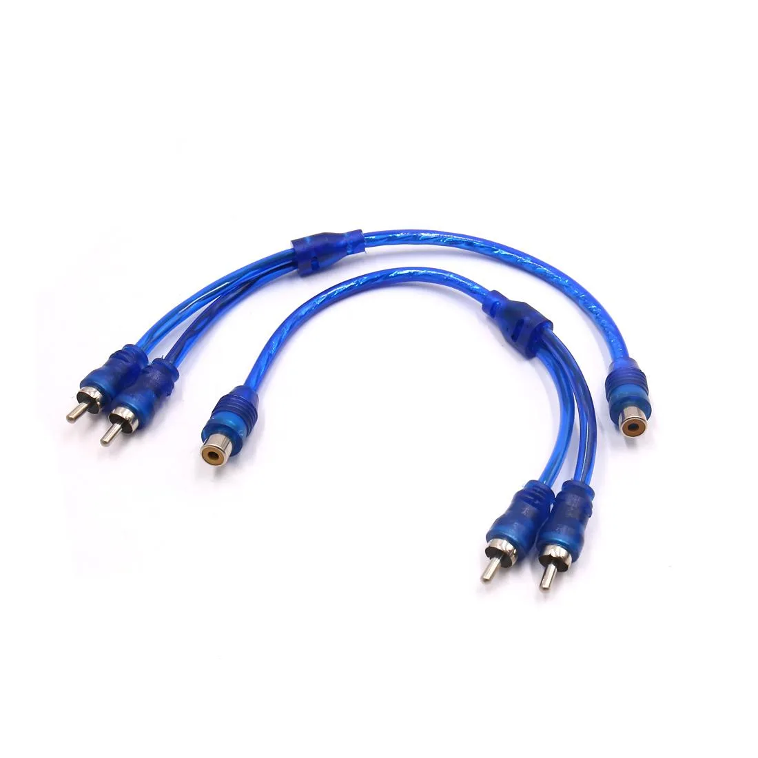 Unique-Bargains Unique-Bargains 2-Pack 10.5 Inch RCA Female to 2 Male Y Cable — product photo