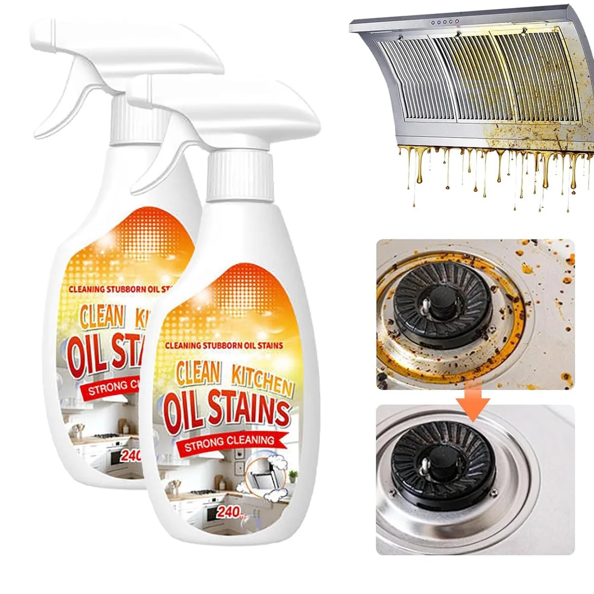 Two new aerosol cans of heavy-duty kitchen degreaser foam cleaner 2026
