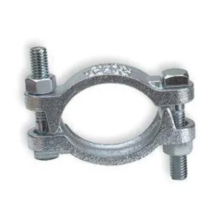 Value Brand Value Brand 3LZ34 Double-Bolt Hose Clamp 1 1/8"W Zinc-Plated Steel — product photo