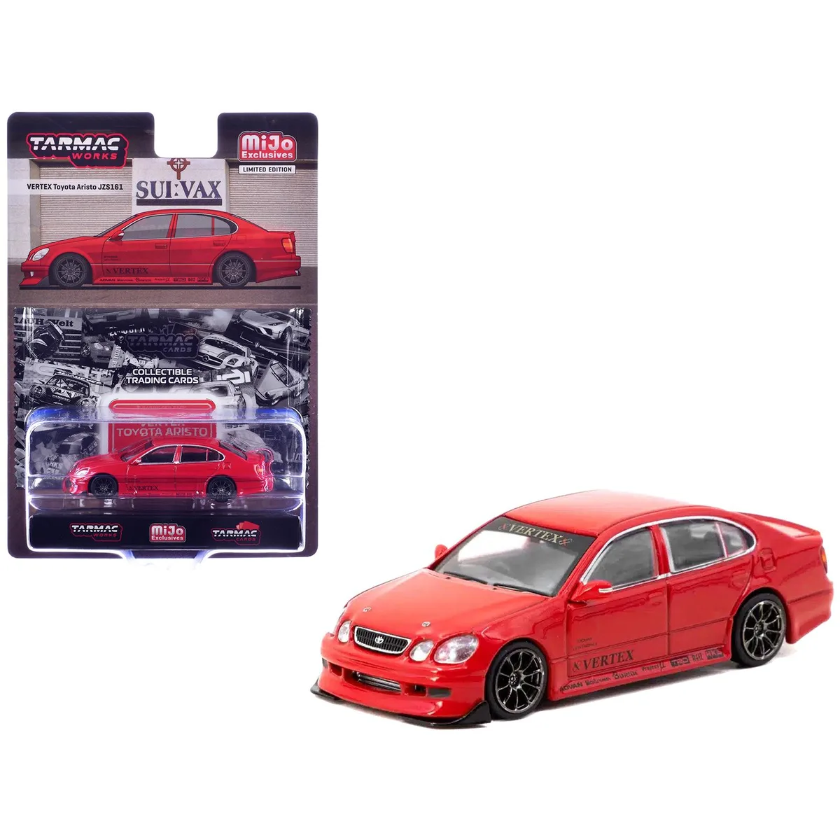 Tarmac Works Tarmac Works Toyota Vertex Aristo JZS161 RHD Red Global64 1/64 Diecast — product photo