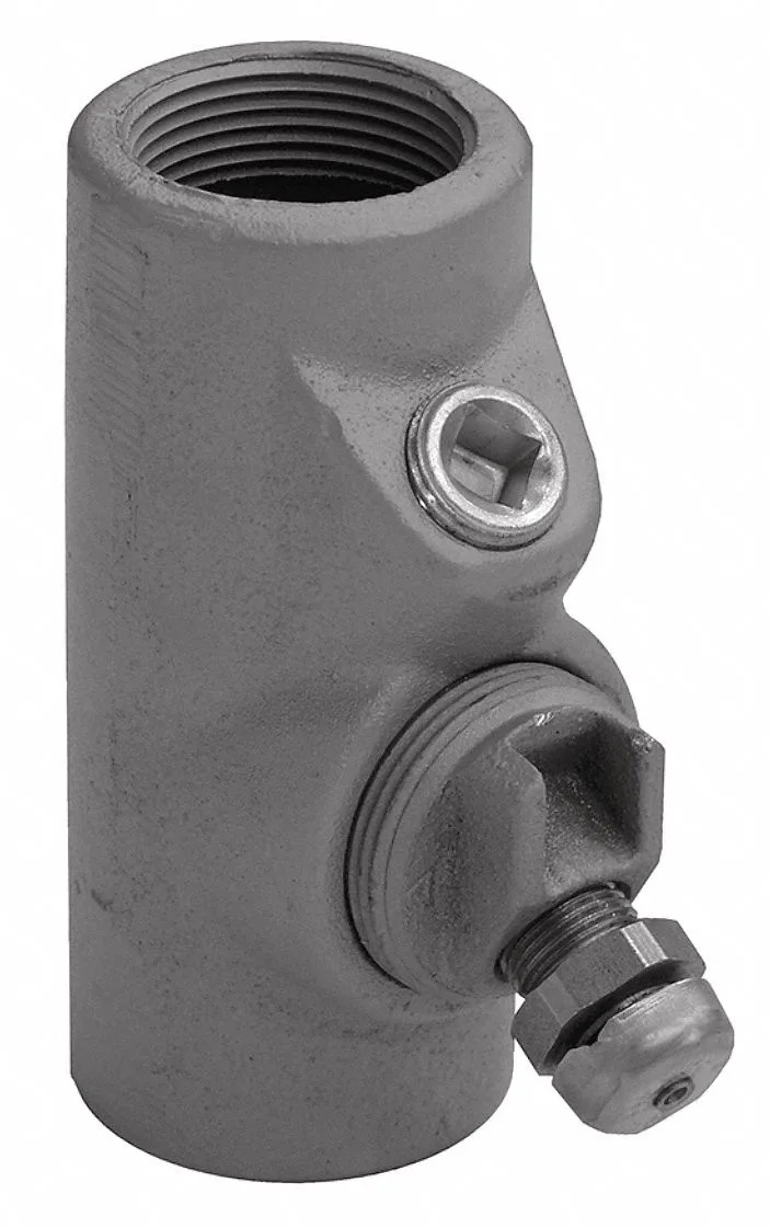 Threaded iron conduit sealing fitting, silver finish, 1-1/2 inch trade size
