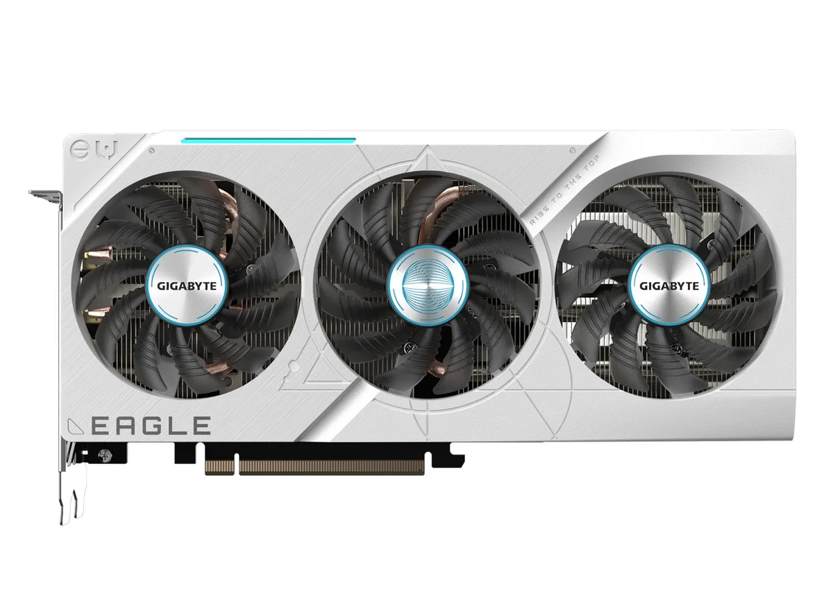 GIGABYTE GIGABYTE GV-N407SEAGLE OC ICE-12GD GeForce RTX 4070 SUPER 12GB graphics card — product photo